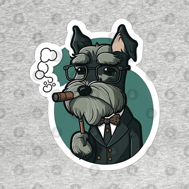 Professor Schnauzer Sticker - Schnauzer Series by SLMGames